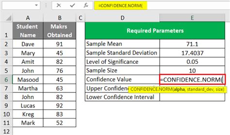 Confidence Interval In Excel Process To Find Out Confidence Interval
