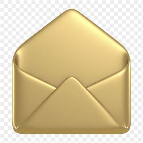3d Icons Cute Icons Email Icon Gold Envelopes Book Sculpture Journal Stickers 3d Rendering