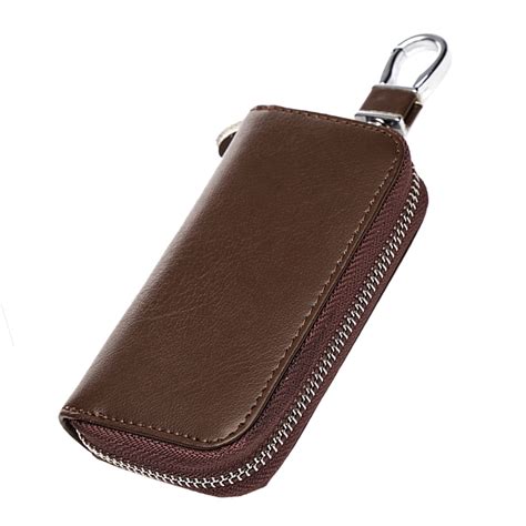 Upcycled lv card holder keychain. Men Women Genuine Leather Key Bag Keychain Credit Card ...
