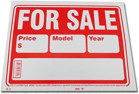 Yard Signs 9 X 12 Auto For Sale Sign Office Products