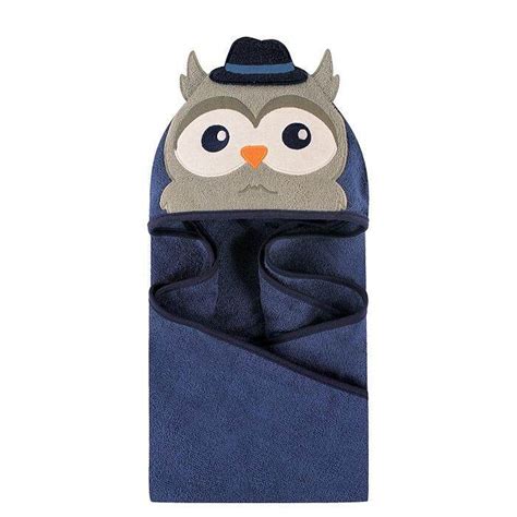 Luvable Friends Animal Hooded Towel Embroidery Mrowl