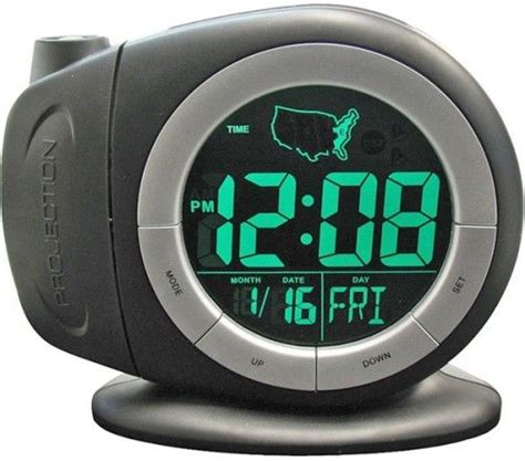 Elgin 3468e Electric Time Ready Lcd Projector Dual Alarm Clock Displays Time Day Month Date