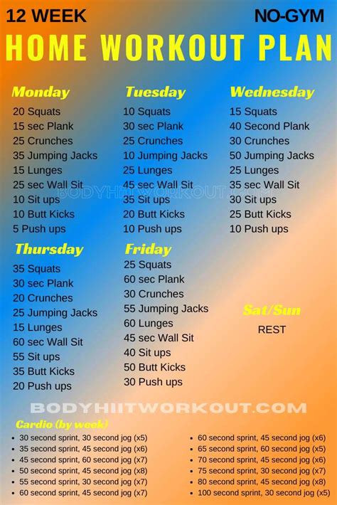 Workout Plan For Week - Healthy Recipes