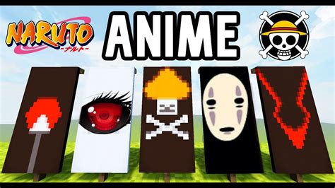 5 Awesome Anime Banners In Minecraft Tutorial Youtube
