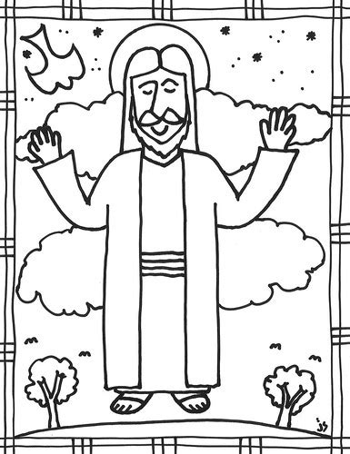 Ascension Coloring Pages Of Jesus