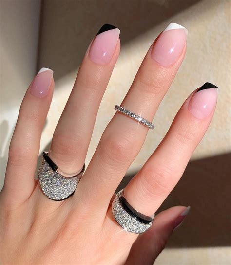 Clear Nail Designs Just The Tips In 2021 Minimalist Nails Basic