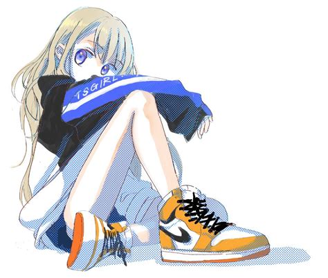 Yowamidori Nike Company Original Bad Id Bad Twitter Id Inactive Account 1girl Bare Legs