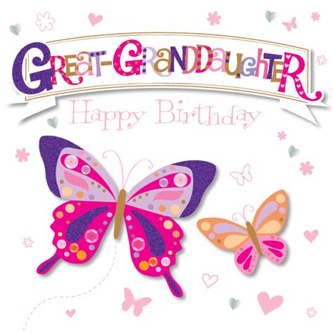 Sweet birthday wishes for your granddaughter. Great-Granddaughter Happy Birthday Greeting Card | Cards