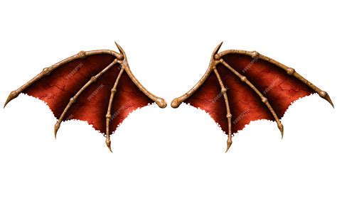 Premium Photo Devil Wings Demon Wing Plumage Isolated On White