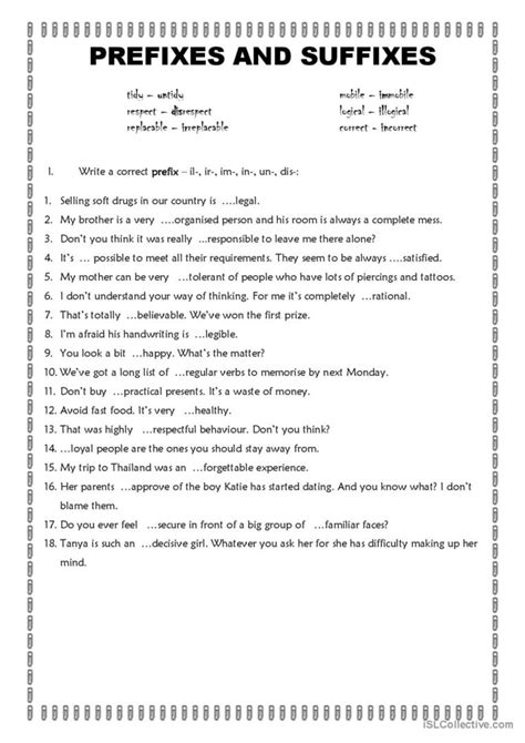 Prefixes And Suffixes Word Formation English Esl Worksheets Pdf And Doc