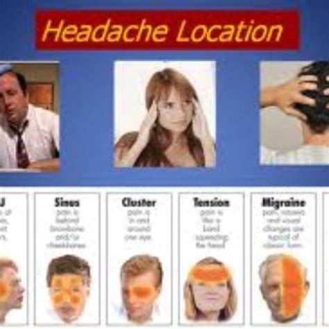 Headaches Headache Location Headache Chart Headache