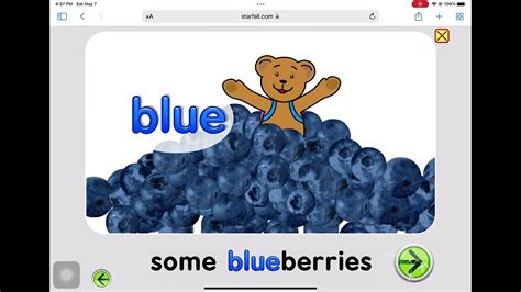Color Blue Learning Colors For Kids By Starfall Youtube