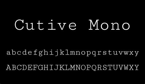 Cutive Mono Free Font