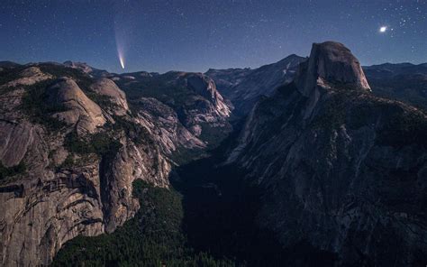 Yosemite Valley Under Moonlight 5k Mac Wallpaper Download Allmacwallpaper