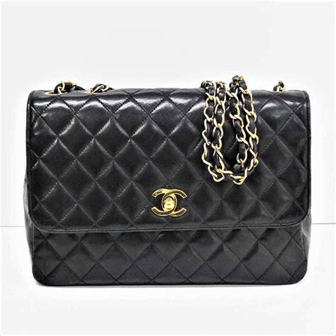 Chanel Chanel Matelasse Chain Shoulder Bag Chanel Black Lambskin W Here
