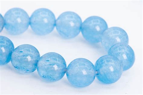 8mm Icy Blue Jade Beads Grade Aaa Natural Gemstone Full Strand Etsy