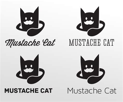 Mustache Cat Logo By Mike Mangigian On Dribbble