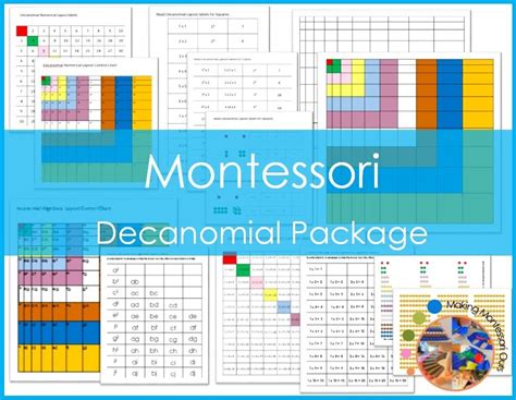 Montessori Decanomial Layout Educational Printables Kids Math