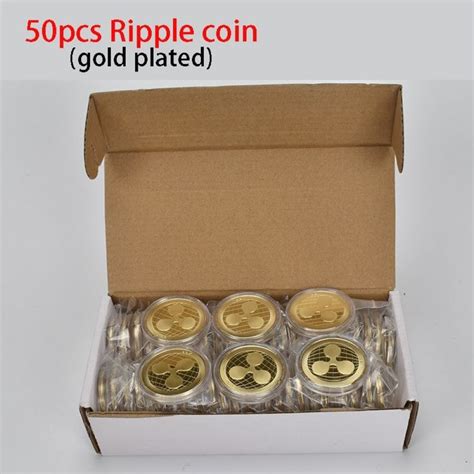 The overall supply of xrp coins will be generated within 55 months. 50PCS/lot Cryptocurrency Ripple coin XRP Metal coin For ...