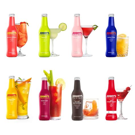 Jimmy S Cocktails Assorted Flavours Cocktail Mixer Pack Of 16 Finely Crafted Non Alcoholic