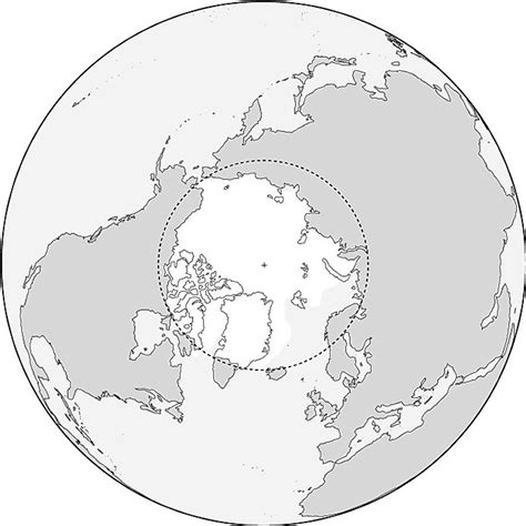 Map Showing Arctic Circle