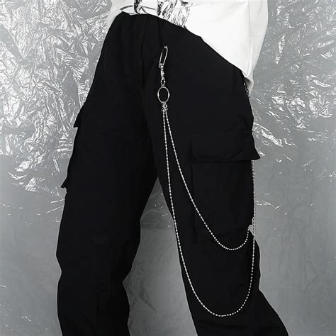 Jeans Pants Trousers Hipster Pants Pant Chains Big Rings Beaded