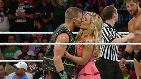 Natalya Give Tyson A Kiss Before His Match Against Curtis Axel Wwe