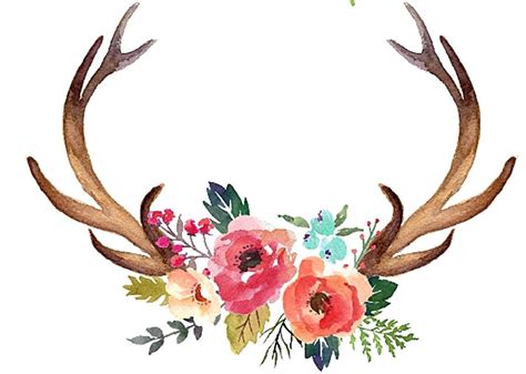 Floral Deer Antler Svg SVG File - Best All Free Fonts | Free Design
