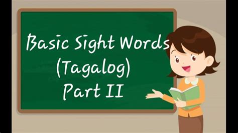 Basic Sight Words Tagalog Part Ii Youtube