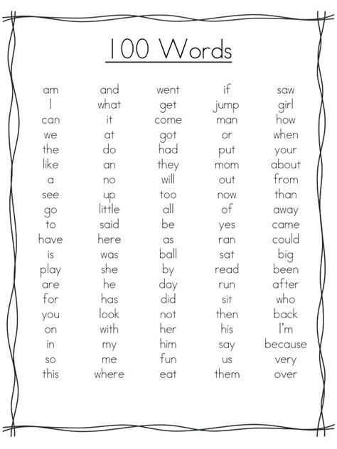 Spelling Word List For 2nd Grade Printable