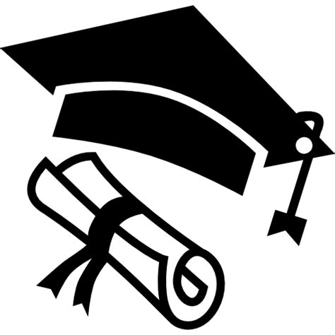 Sombrero De Graduación Y Diploma Icono Gratis