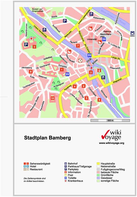 The base has been occupied by american forces since the end of world war ii. Bamberg Tourist Map - Bamberg Germany • mappery