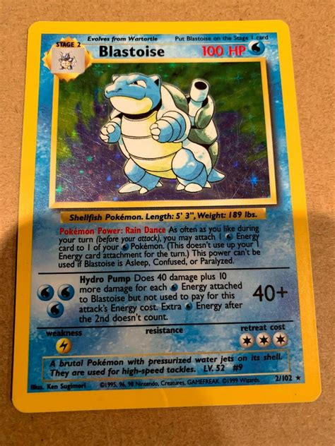 1995 Blastoise Pokemon Card Value 985 999900 Mavin