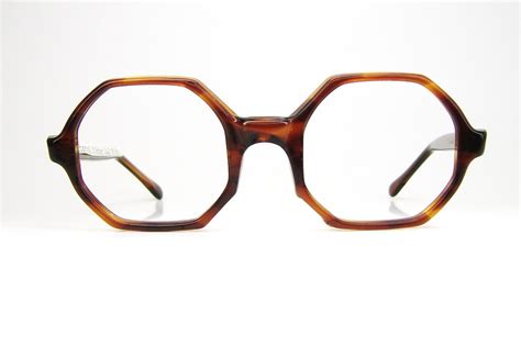 Vintage 60s Octagon Tortoise Eyeglasses Frame Never Worn Etsy