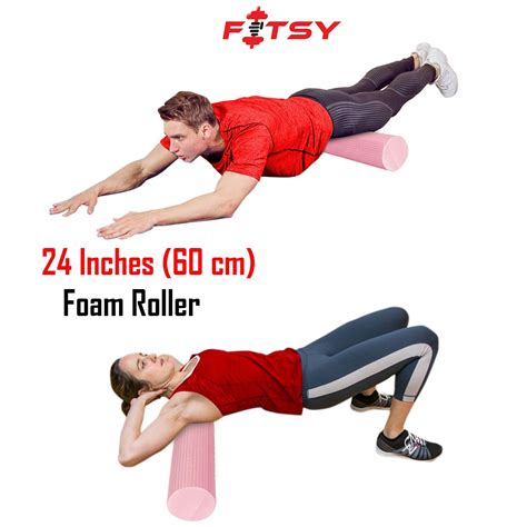 Fitsy Eva Trigger Point Deep Tissue Yoga Foam Roller 24 Inches