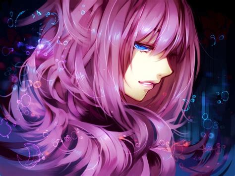 Luka Anime Purple Hair Girl With Purple Hair Dark Purple Hair Anime