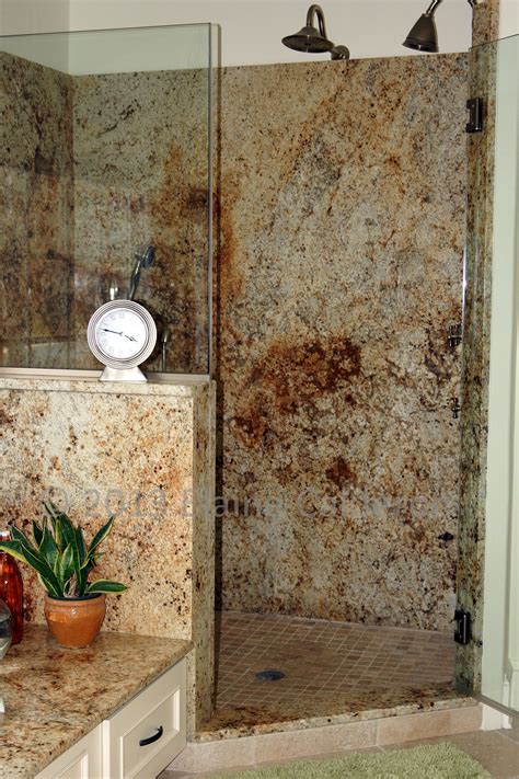 Discussion in 'shower & bathtub forum & blog' started by spfrancis, jun 17, 2014. Colonial Gold Granite shower. Natural Travertine Floor ...