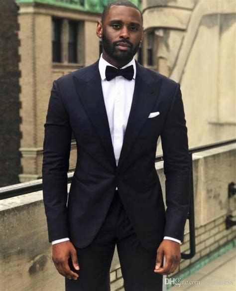 Black Wedding Tuxedos For Groom 2019 New 2 Pieces Set Groomsmen Best