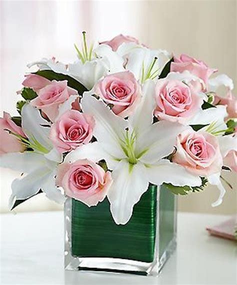 Pink Lady Rose And Lily Floral Arrangement In Minneapolis Mn Schaaf