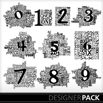 It's friday and the first week of the new year has come and gone. Digital Scrapbooking Kits | Number Clusters | Decorative ...
