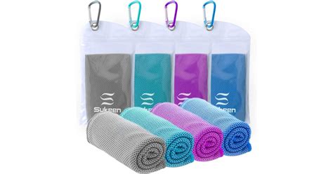 Cooling Towel Sukeen 4 Pack Cooling Towels Best Gym Towels