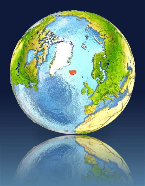 Iceland On Globe Stock Illustration Illustration Of Country 78683604