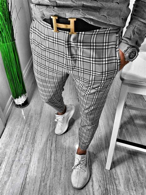 trousers and chinohosen plaid pants outfit mens plaid pants pants outfit men