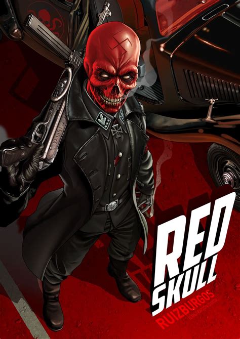 Ruiz Burgos Ilustración Digital Red Skull Marvel Comics Art Comics