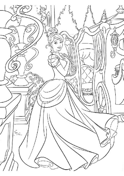 Beautiful Princess Cinderella Coloring Pages For Girls
