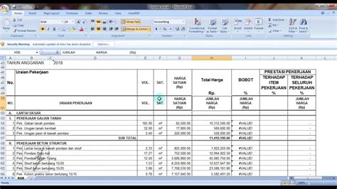 Laporan Keuangan Proyek Excel Imagesee
