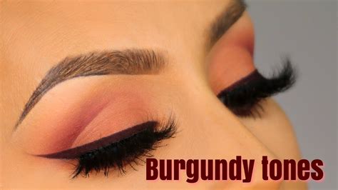 Burgundy Tones Half Cut Crease Makeup Tutorial Youtube