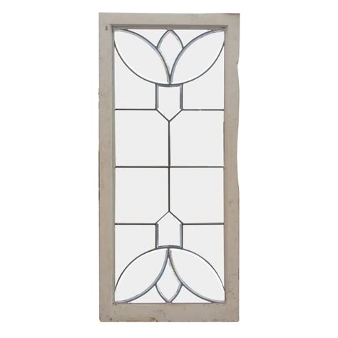 Antique American Leaded And Beveled Glass Windows