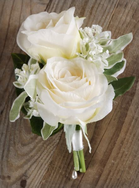 Rose Stephanotis Corsage Cream Green