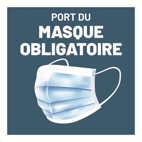Affiche En Coroplast Port Du Masque Obligatoire Fps